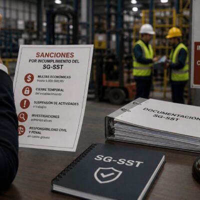 Cuáles son las sanciones por incumplir el SG-SST en Colombia
